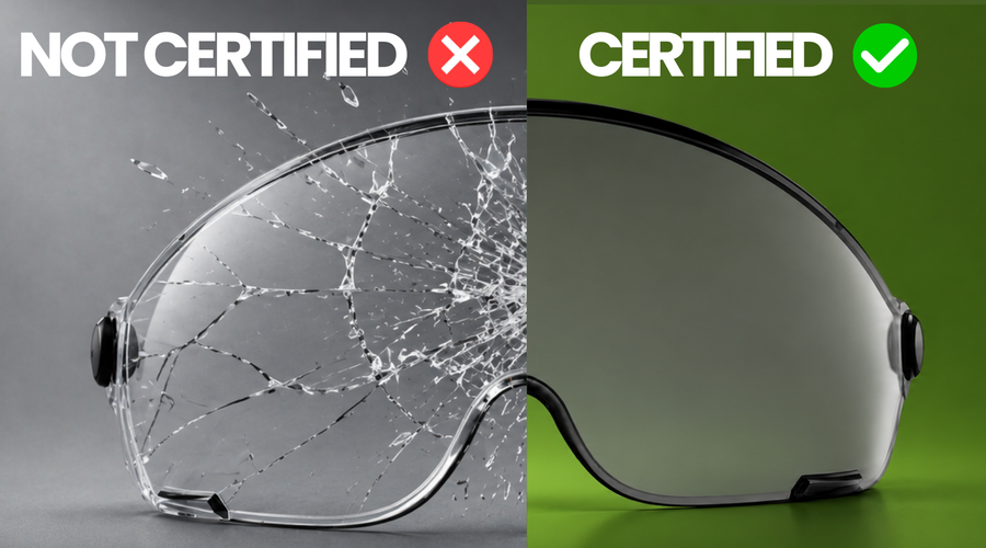 What ANSI Z87.1+ Means for LAND Frontier and EcoPro Helmet Visors