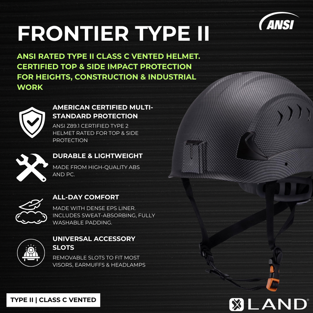 Frontier Type 2 Class C (Vented) Safety Helmet