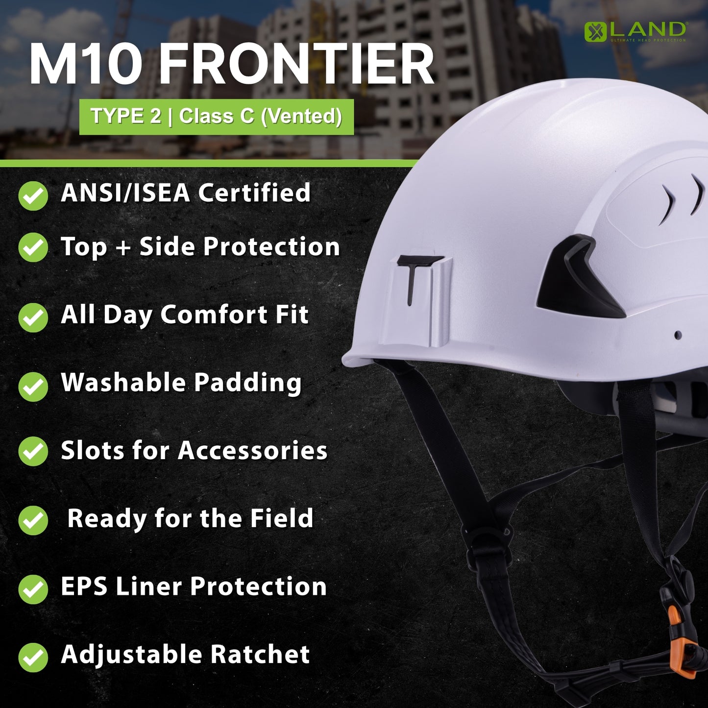 Frontier Type 2 Class C (Vented) Safety Helmet