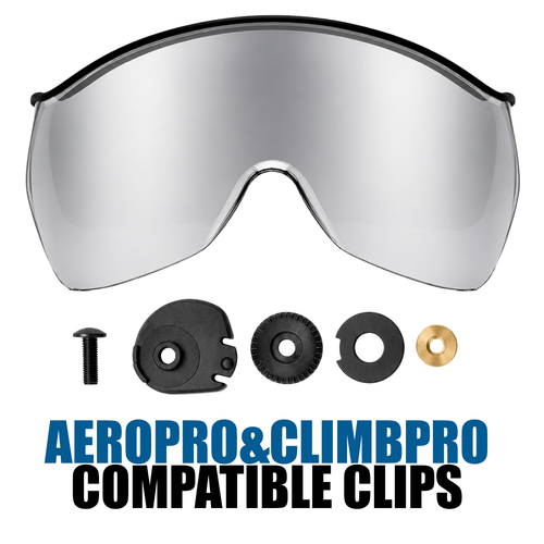 AeroPro & ClimbPro Mirror Safety Visors With Compatible Clips